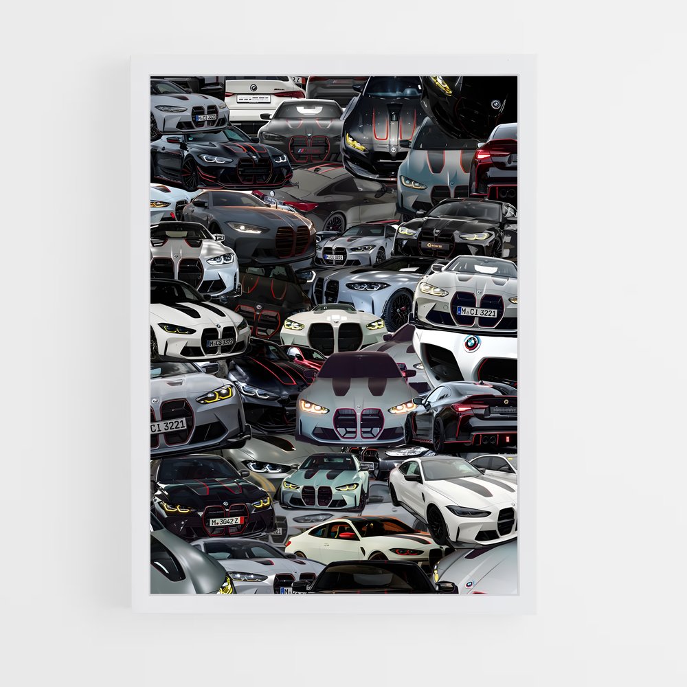 Poster Rassemblement Mécanique – affiche BMW (vue 3)